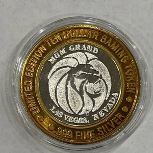 Limited Edition $10 Gaming Token Michael Crawford MGM Grand .999 Silver, EFX - Picture 1 of 3