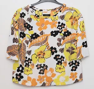 Autograph Marks and Spencers size 10 3/4 lenght sleeved floral top worn - Picture 1 of 1