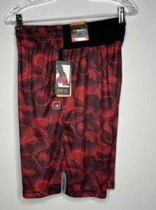 AND1 Basketball Shorts Men's Small Red Black Polyester Elastic Waist Pockets New - Picture 1 of 7
