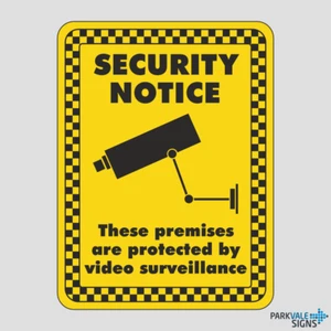 Aviso de seguridad: estas instalaciones están protegidas por un letrero de videovigilancia - Imagen 1 de 1