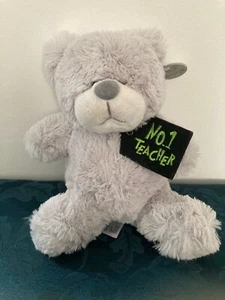 Teacher Teddy No 1 Grey Plush Cuddles Collection Christmas Gift Idea - Picture 1 of 5