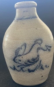 Rowe Pottery Works Vintage Bunny 1982 Jug Vase Salt Glazed - Picture 1 of 4
