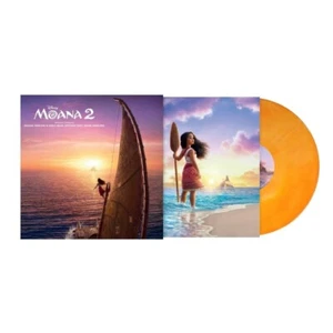 Moana 2 Vinyl, Walt Disney Movie Soundtrack Record, Orange Swirl LP Vinyl Record - Picture 1 of 1