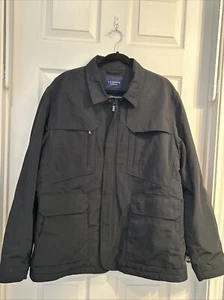 J. M. Haggar Outerwear Coat Mens Size XL Black Water and Wind Resistant - Picture 1 of 11