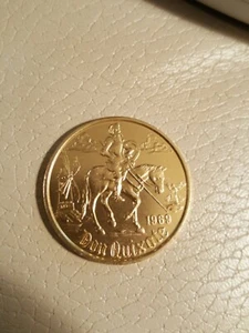 Don Quixote horse windmill 1969 Mardi Gras Doubloon new orleans vintage nola  - Picture 1 of 2