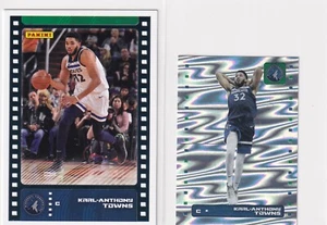 LOT (2) KARL-ANTHONY TOWNS TIMBERWOLVES - 2019-20 PANINI STICKER/CARD - Y3089 - Picture 1 of 2