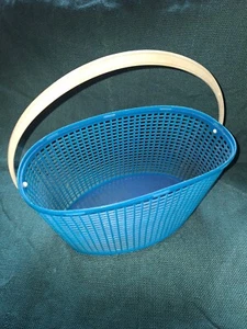 DDR Klammerkorb blau - oval - weich, Klammern Korb Pilzkörbchen Tragekorb - Bild 1 von 11