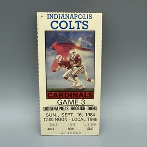 SEP 16, 1984 COLTS 1ST SEASON COLTS VS CARDINALS TICKET STUB - Picture 1 of 2