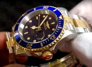 Invicta 26972 Pro Diver Blue Dial Two Tone Silver Gold IP Mens Two Tone Link - Picture 1 of 13
