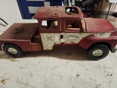 VTG Nylint Made USA Steel Pressed Toy Metal Hook And Ladder Fire Truck Engine NY - Image 1 of 4
