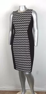 Women's EVAN PICONE By BLACK LABEL OCCASION DRESS Size L Front Lace Sleeveless - Picture 1 of 5