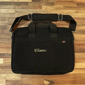 Vintage Cadillac High Sierra Laptop Bag Briefcase Black Full Zip Organizer Bag - Picture 1 of 6