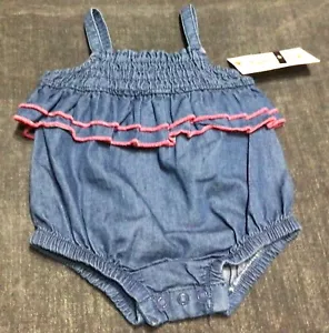 New With Tags Cat & Jack One Pieces Rompers Denim Sizes NB & 0-3 Months - Picture 1 of 11