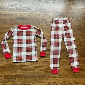 Hanna Andersson Long John Pajama Set organic cotton Family Holiday Plaid 120 6-7 - Picture 1 of 7