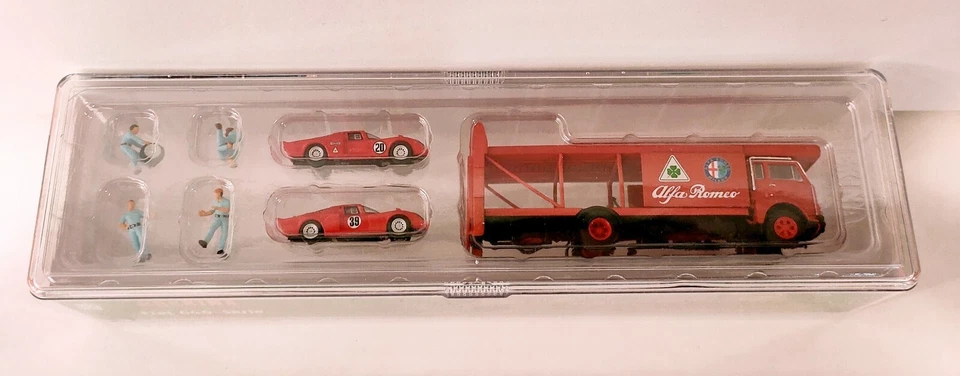 BREKINA PI.RA.TA. 58477 FIAT 642 Bisarca Team ALFA ROMEO con 2 Alfa Daytona 33.2 - Immagine 1 di 1