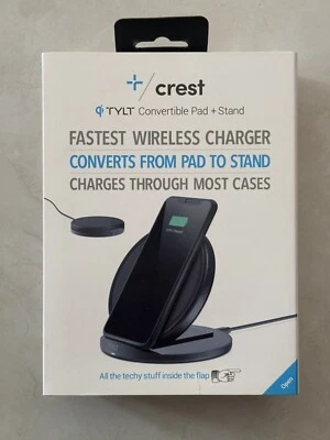 Crest TYLT Convertible Charging Pad + Stand Fastest Wireless Smartphone Charger. - Image 1 of 2