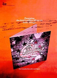 1971 CHICAGO II LP 13 x 17 Reproduction Record Promo Poster Ad - Picture 1 of 1
