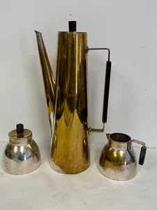Mid Century Bronze Messing Parzinger Kaffee Tee Set Italien 60er Modernist - Bild 1 von 11