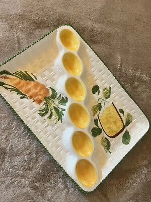 复古蛋盘陶瓷全新带标签-非常多功能适合任何场合  — 第 1/4 张图片