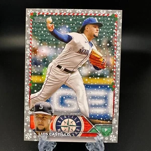 2023 Topps Holiday Luis Castillo Metallic Snowflake #H156 Seattle Mariners - Picture 1 of 2