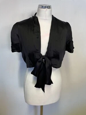 BOLERO DELANTERO COAST 100% NEGRO SEDA MANGA CORTA TALLA M Foto 1 de 4