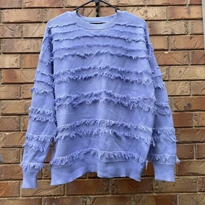 Crossroads Womens Fluffy Crewneck Jumper Lavender Size XL BNWT - Picture 1 of 12