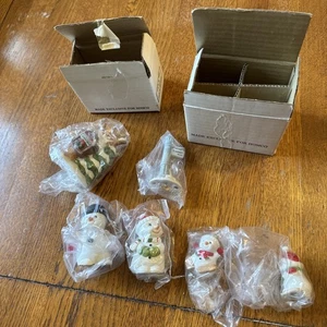 Homco Weihnachtsbaum Porzellan Winter Weihnachten Schneemänner 6er Set 5106 5504 5208 - Bild 1 von 3