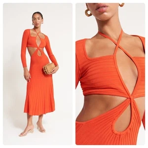 VESTIDO DE PUNTO FERGIE Cult Gaia Talla XL Nuevo con Etiquetas - Imagen 1 de 9