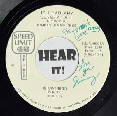 Obscure Honky Tonk Tootsies Orchid Lounge 45 JUMP'IN JIMMY RICE on SPEED LIMIT - Bild 1 von 4