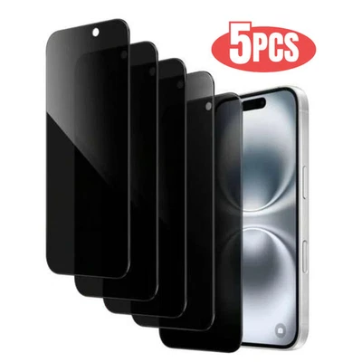 Защитная пленка для экрана конфиденциальности для iPhone 15 Pro Max/14 Plus/13/11/12 Mini/XR 5 шт. - Изображение 1 из 4