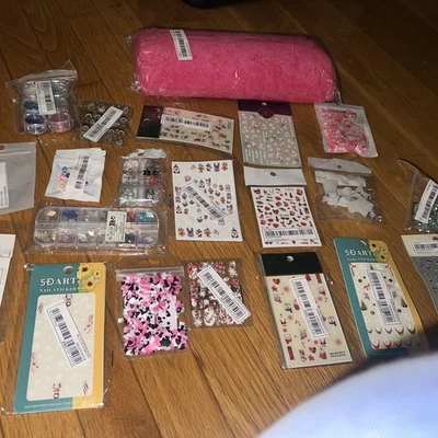 Arte en uñas mixto, almohada de descanso, arte iridiscente, pegatinas para uñas, arte 5D, lote de 21 Foto 1 de 4