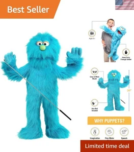 Entzückende 30 Zoll blaue Monster Bauchrednerpuppe - perfekt für Kinder Spaß - Bild 1 von 7