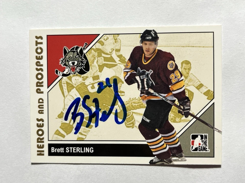 2007-08 In The Game Heroes and Prospects #38 Brett Sterling Autograph - Image 1 of 2