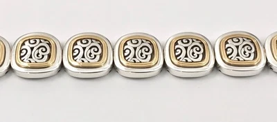 Bolsa de pulseira Brighton nova com etiquetas Spin Master prata ouro link. #1211 - Imagem 1 de 4