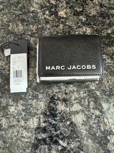 Marc Jacobs NY Medium Leather Trifold Wallet Black $130 Authentic New NWT - Picture 1 of 9