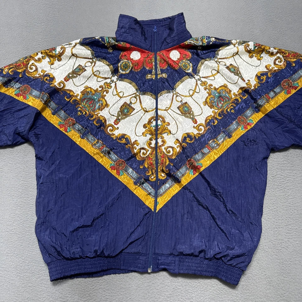 Vintage Great Gear Clothing Bomber Jacket Womens Medium Baroque Windbreaker Zip - Image 1 of 4