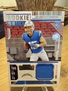 2024 Panini Contenders - Rookie Ticket Swatches Ladd McConkey #RTS-LWY (MEM,RC) - Bild 1 von 2