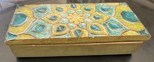 MCM Vohann de California Chaney EE. UU. Caja de baratija de cigarrillos de cerámica tapa agrietada - Imagen 1 de 14