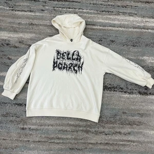 BELLA POARCH Off White PULLOVER HERREN HOODIE GRUNGE METAL GRÖSSE MEDIUM - Bild 1 von 8