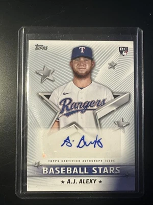 2022 Topps Series 1 - Baseball Stars Autographs A.J. Alexy #BSA-AA (AU, RC) - Image 1 of 2