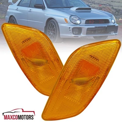 Amber Side Marker Lights Fits 2002-2003 Subaru Impreza WRX Corner Signal Lamps Foto 1 de 4