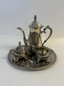 Vintage Silverplate 4 Piece Coffee Tea Serving Set International Silver Co. - Picture 1 of 18