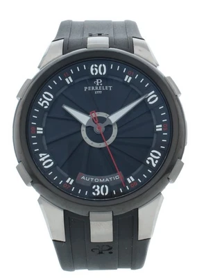 Reloj para hombre Perrelet Turbine XL automático esfera negra correa de goma de 48 mm A1050/1 Foto 1 de 4