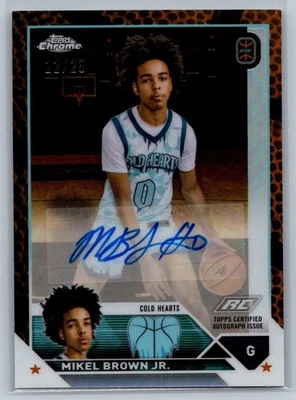2023-24 Topps Chrome OTE Overtime Elite Mikel Brown Jr. #A-MBA /25 AUTO - Image 1 of 2