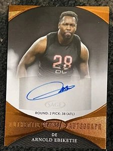 Arnold Ebiketie 2022 Sage Aspire  Rookie Auto bronze - Picture 1 of 2