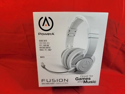 PowerA Fusion Multi Platform Gaming Headset Wired PS4 Xbox One PC MAC White NEW - Image 1 of 4