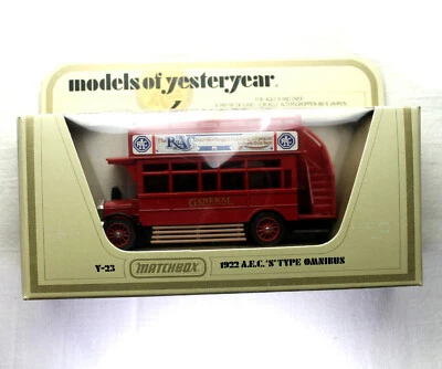 MATCHBOX MODELS OF YESTERYEAR 1922 AEC S Type Omnibus Y-23 RAC. - Image 1 of 4