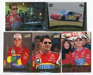 Jeff Gordon 5 Trading Card Lot NASCAR DRIVER RACE CAR RACING (LOT 24) - Imagen 1 de 1