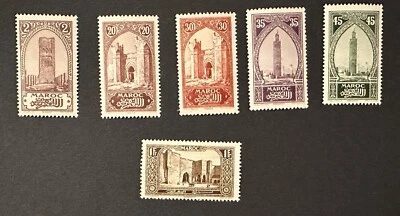 MAROCCO COLONIE FRANCESI 1917 COLLEZIONE FRANCOBOLLI MNH - Immagine 1 di 4