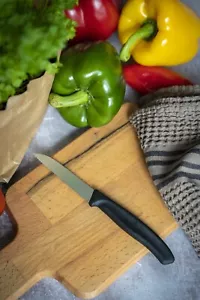 Victorinox Gemüsemesser, 8 cm, Wellenschliff, schwarz, Swiss Classic, Messer - Bild 1 von 5